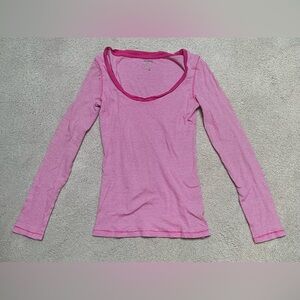 Old Navy Pink Striped Long Sleeve Tee